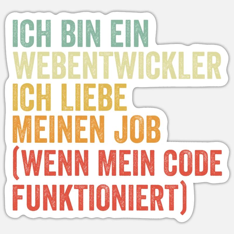 Webentwickler Programmierer Softwareentwickler Sticker Größe S (10 x 10 cm)