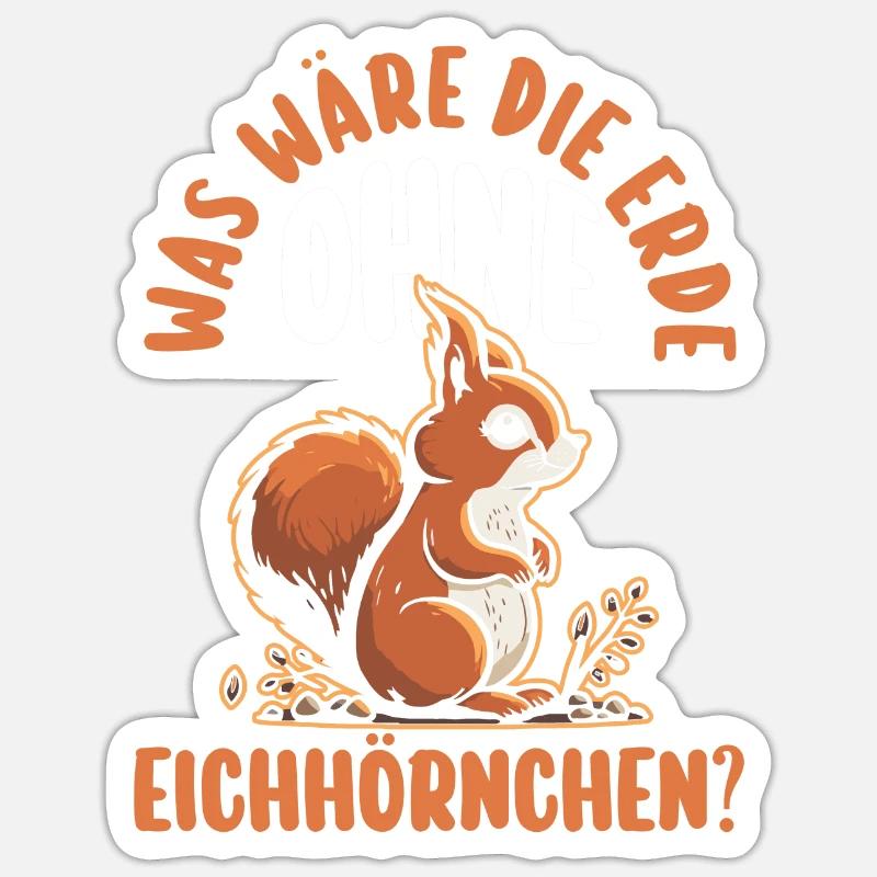Eichhörnchen Sticker Größe S (10 x 10 cm)
