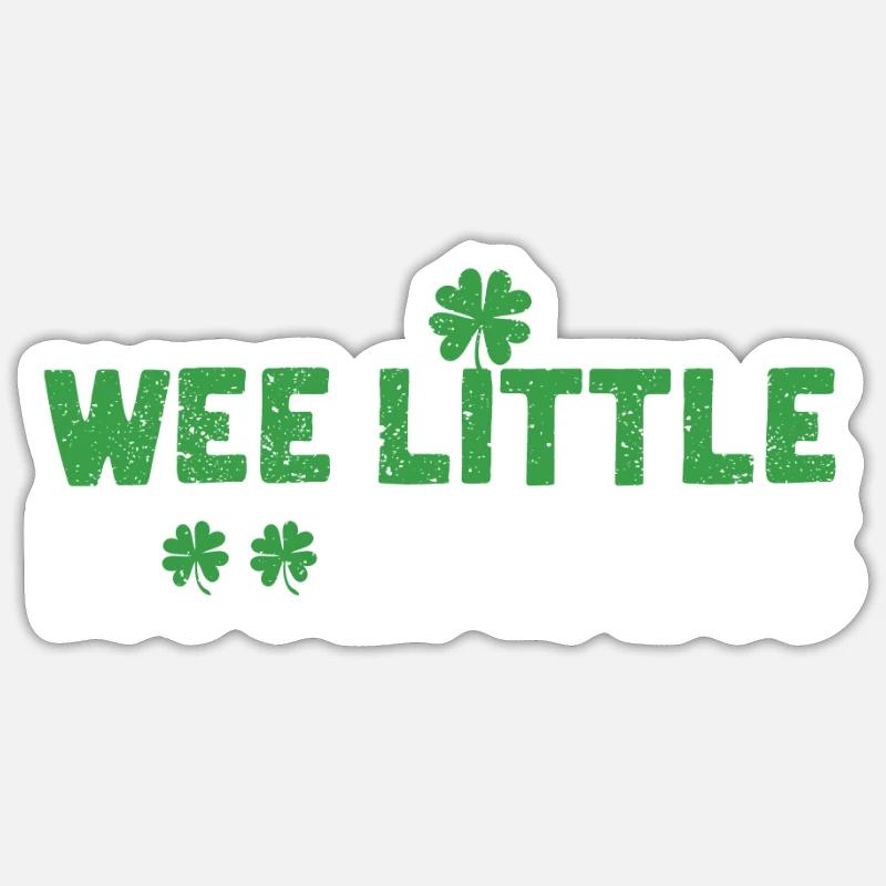 Wee Little Hooligan St. Patrick's Day Irisches Sticker Größe S (10 x 10 cm)