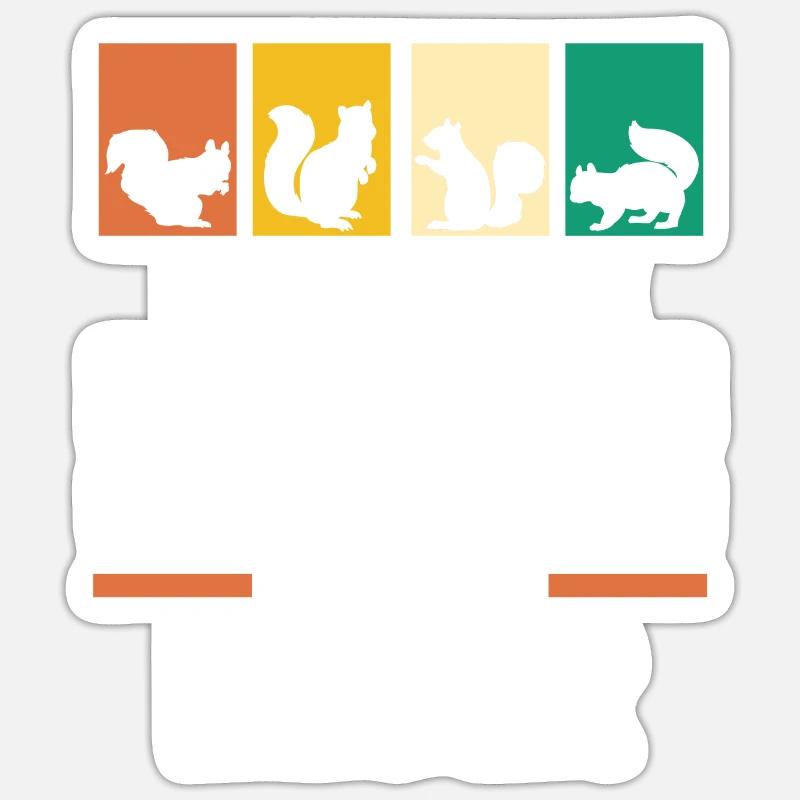 Eichhörnchen Sticker Größe S (10 x 10 cm)