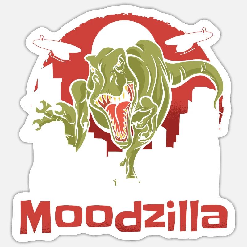 Dinosaurier T Rex Witzig - Sticker Größe S (10 x 10 cm) - Mattweiß