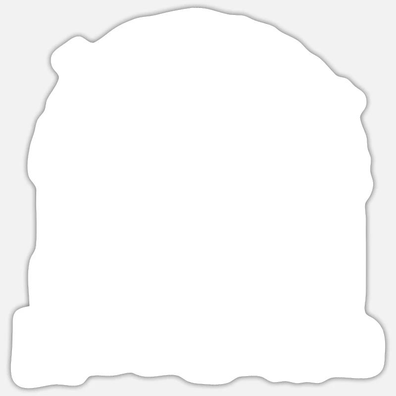 Katze Witzig - Sticker Größe S (10 x 10 cm) - Mattweiß
