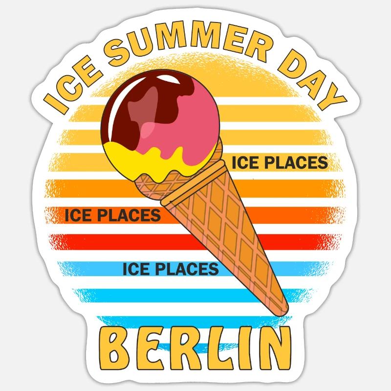 JOURNÉE D’ÉTÉ GLACÉE BERLIN Sticker taille S (10 x 10 cm)