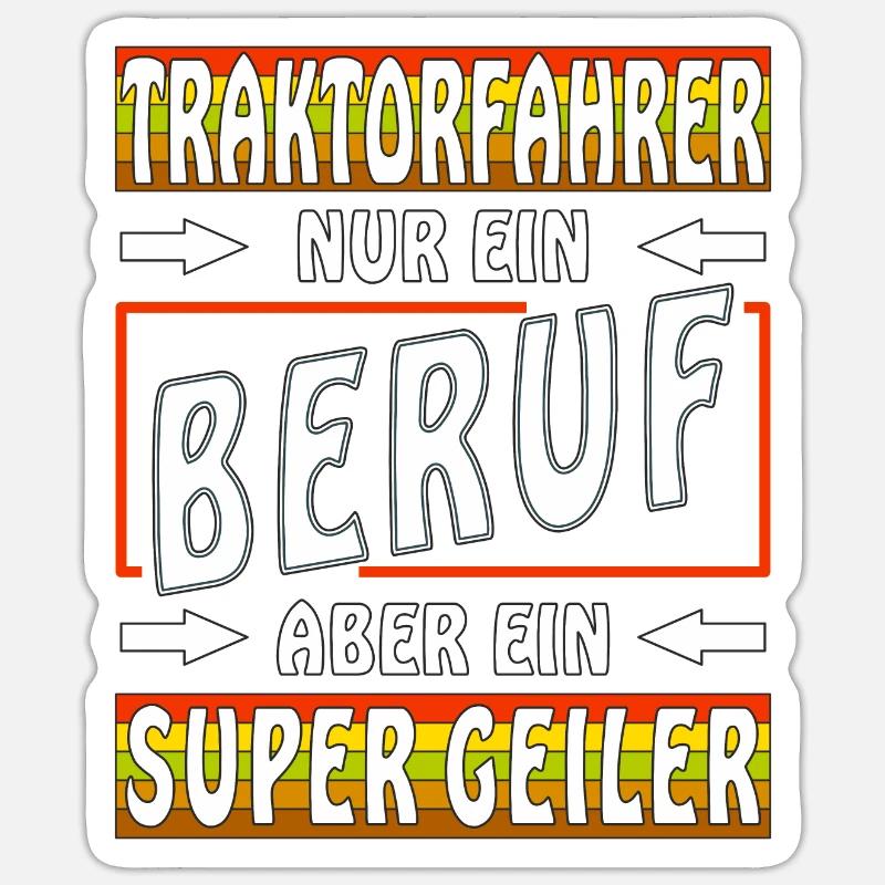 TRAKTORFAHRER Sticker Größe S (10 x 10 cm)