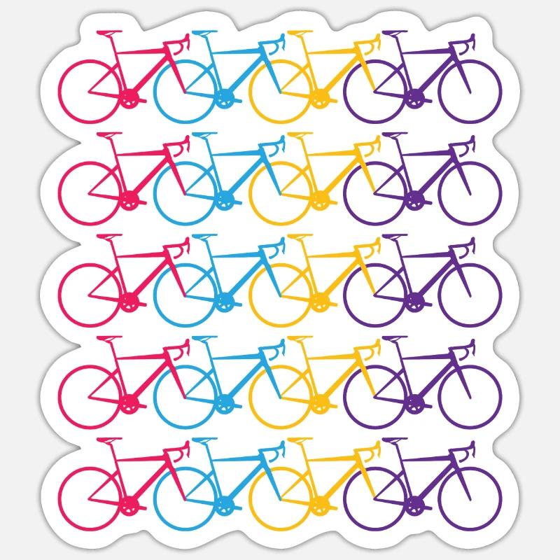 Bicycle retro design - Sticker size S (10 x 10 cm) - white matte