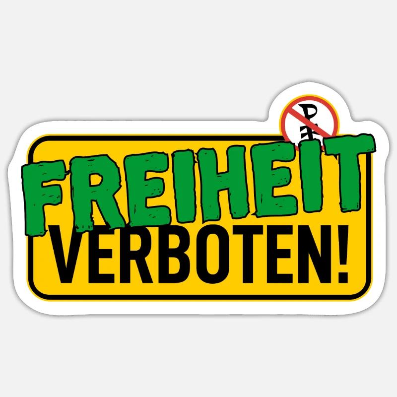 Bouclier : Liberté interdite Sticker taille S (10 x 10 cm)