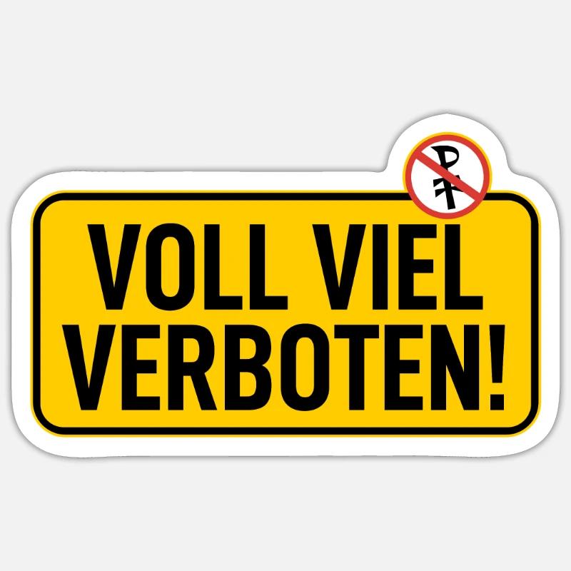 Panneau : Terrain complet interdit Sticker taille S (10 x 10 cm)