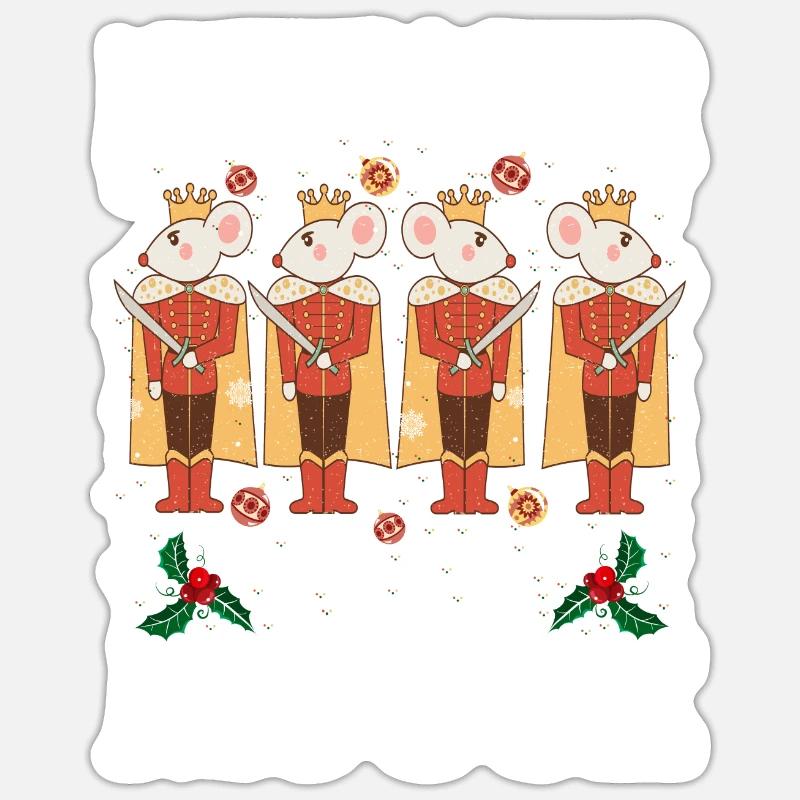 Nutcracker Team Mouse Sticker Größe S (10 x 10 cm)