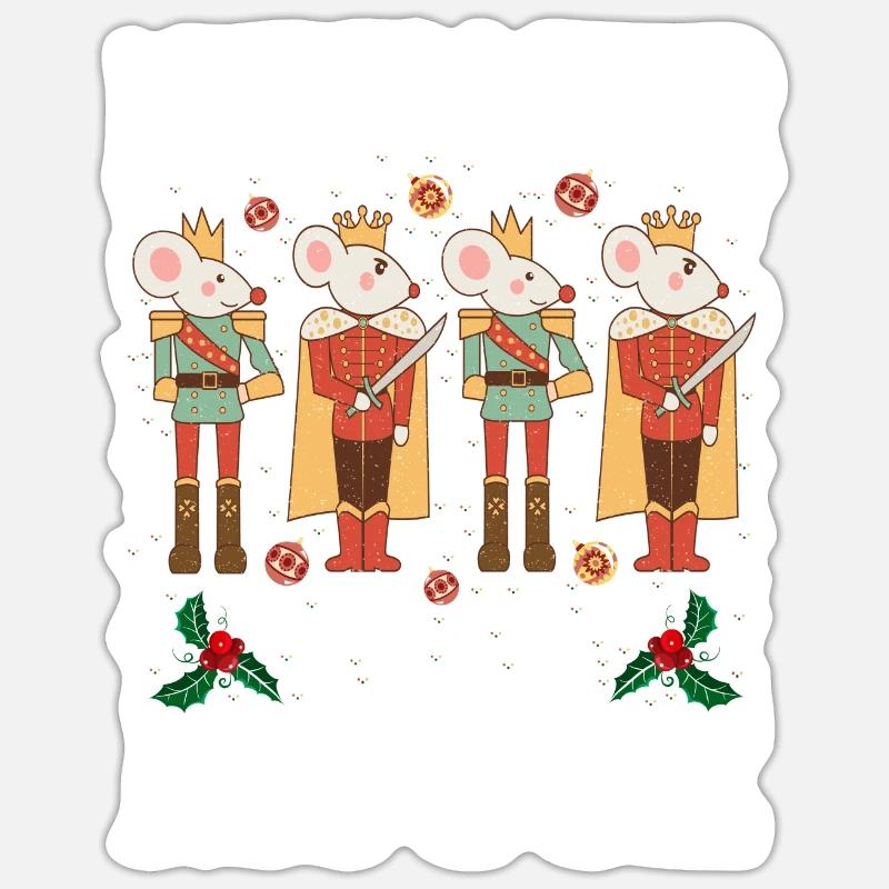 Casse-Noisette Team Mouse - Sticker taille S (10 x 10 cm) - blanc mat