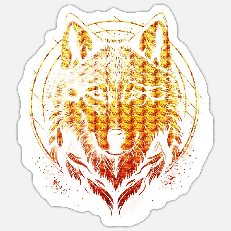 Wolf - Sticker size S (10 x 10 cm) - white matte