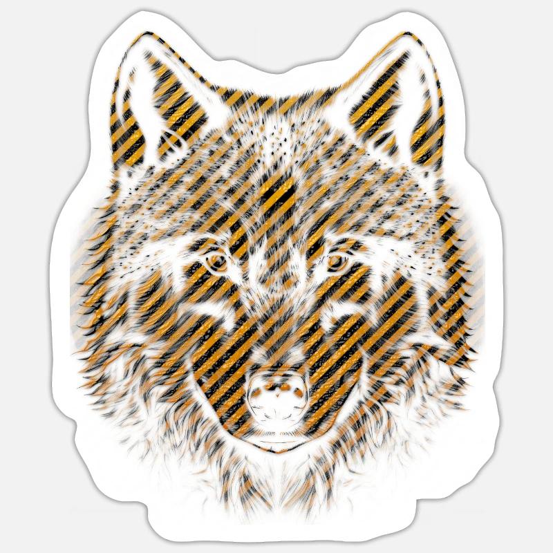 Wolf - Sticker size S (10 x 10 cm) - white matte