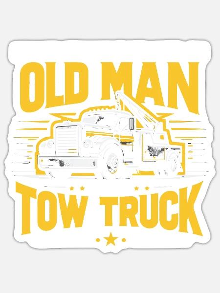 Abschleppwagen Truck Abschlepper - Sticker Größe S (10 x 10 cm) - Mattweiß