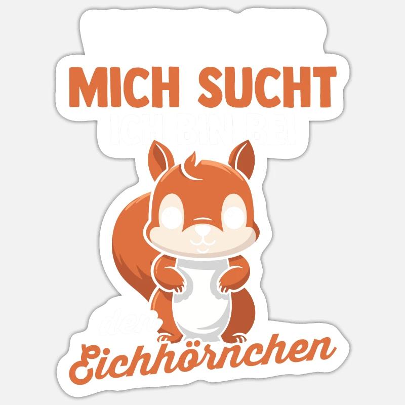 Eichhörnchen Sticker Größe S (10 x 10 cm)