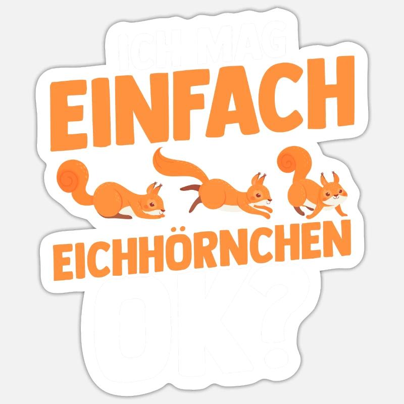 Eichhörnchen Sticker Größe S (10 x 10 cm)