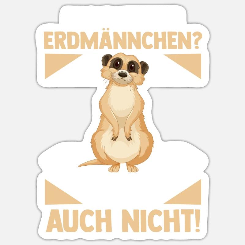 Erdmännchen Sticker Größe S (10 x 10 cm)