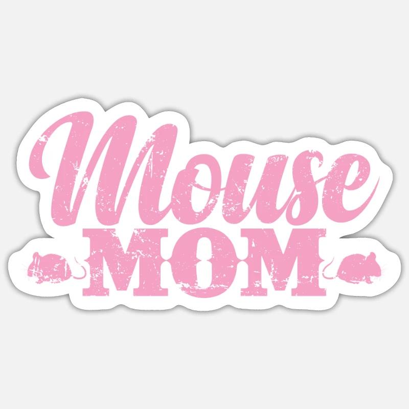 Topo Mamma Roditore Formaggio Mammifero Sticker formato S (10 x 10 cm)