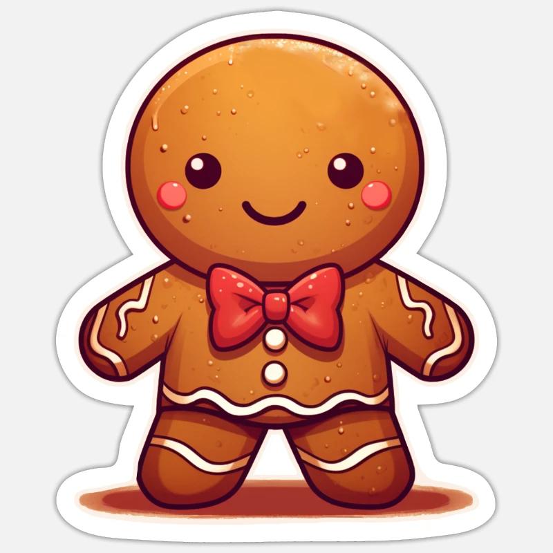 Gingerbread - Sticker size S (10 x 10 cm) - white matte