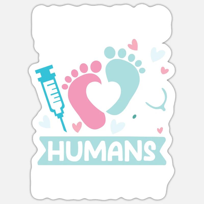 Kinderkrankenschwester Kinderkrankenpfegerin - Sticker Größe S (10 x 10 cm) - Mattweiß