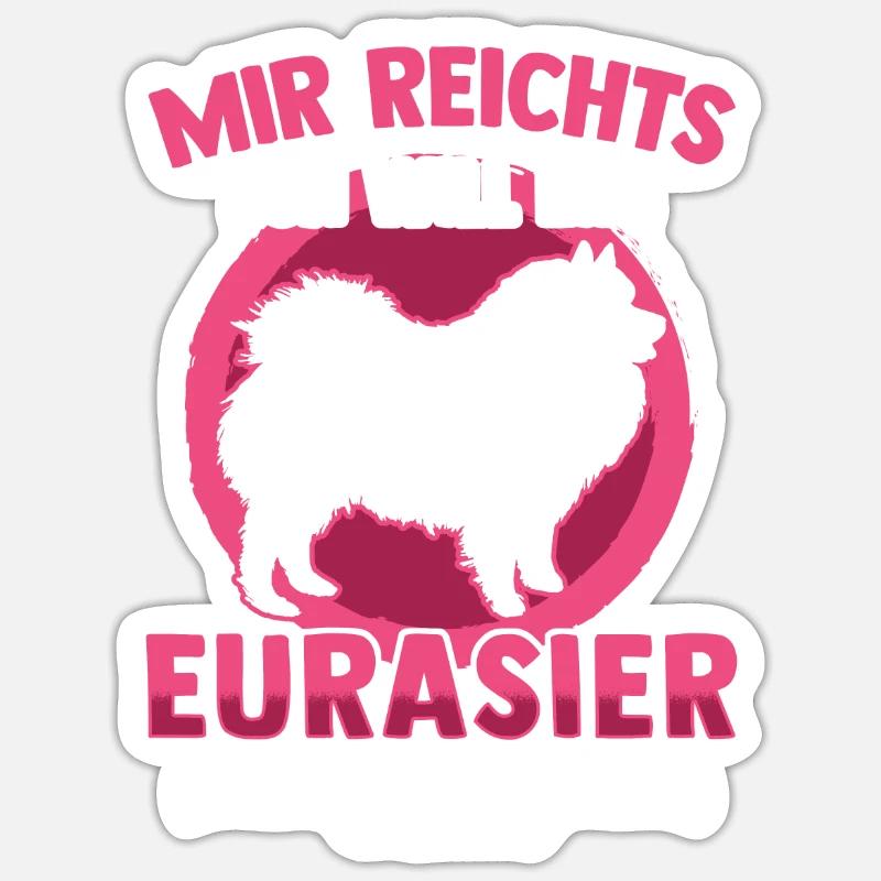 Will ein Eurasier sein Eurasian Spitz Sticker Größe S (10 x 10 cm)