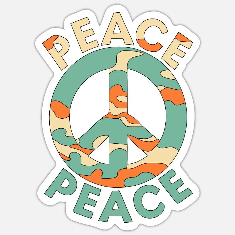 PAIX - Sticker taille S (10 x 10 cm) - blanc mat