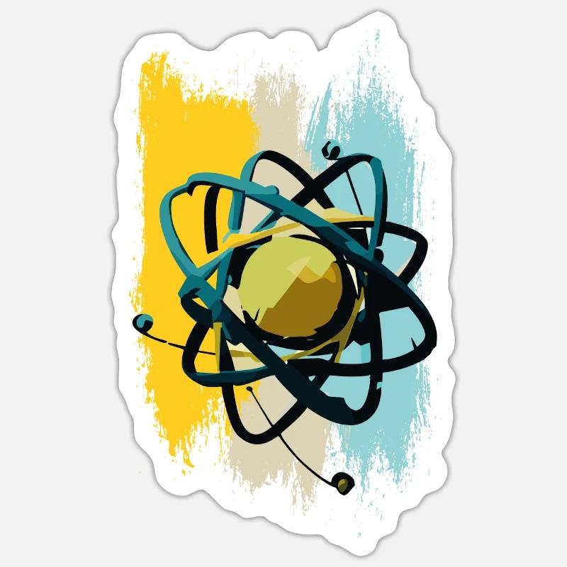 Atomkern Sticker Größe S (10 x 10 cm)