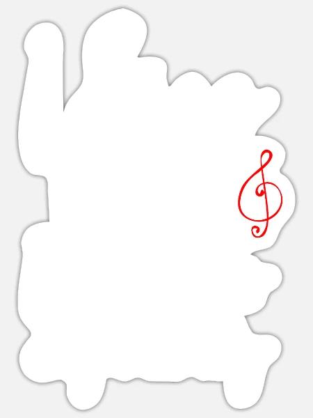 I Sing Tenor, It Builds Superiority 2 - Sticker Größe S (10 x 10 cm) - Mattweiß