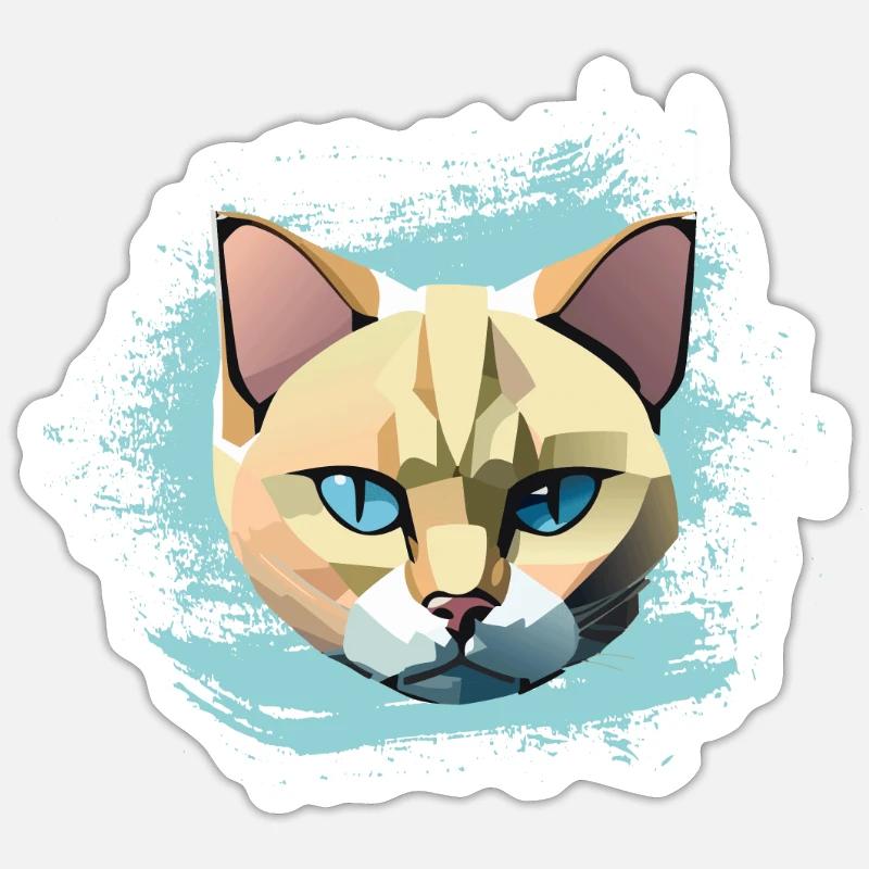 Chat Sticker taille S (10 x 10 cm)