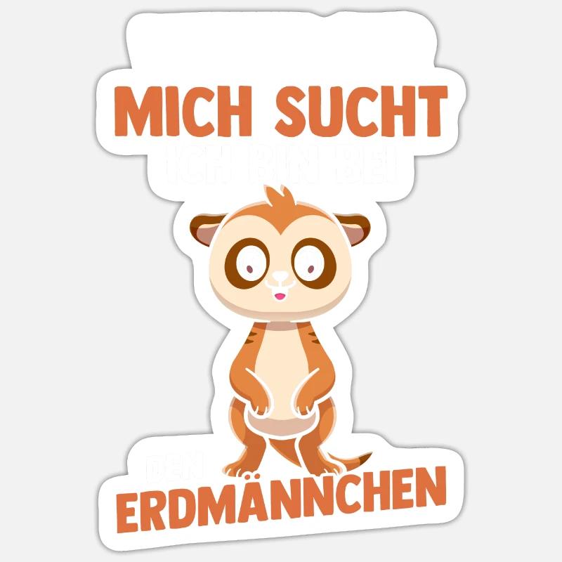 Erdmännchen Sticker Größe S (10 x 10 cm)