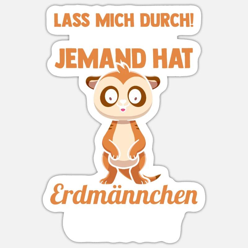 Erdmännchen Sticker Größe S (10 x 10 cm)