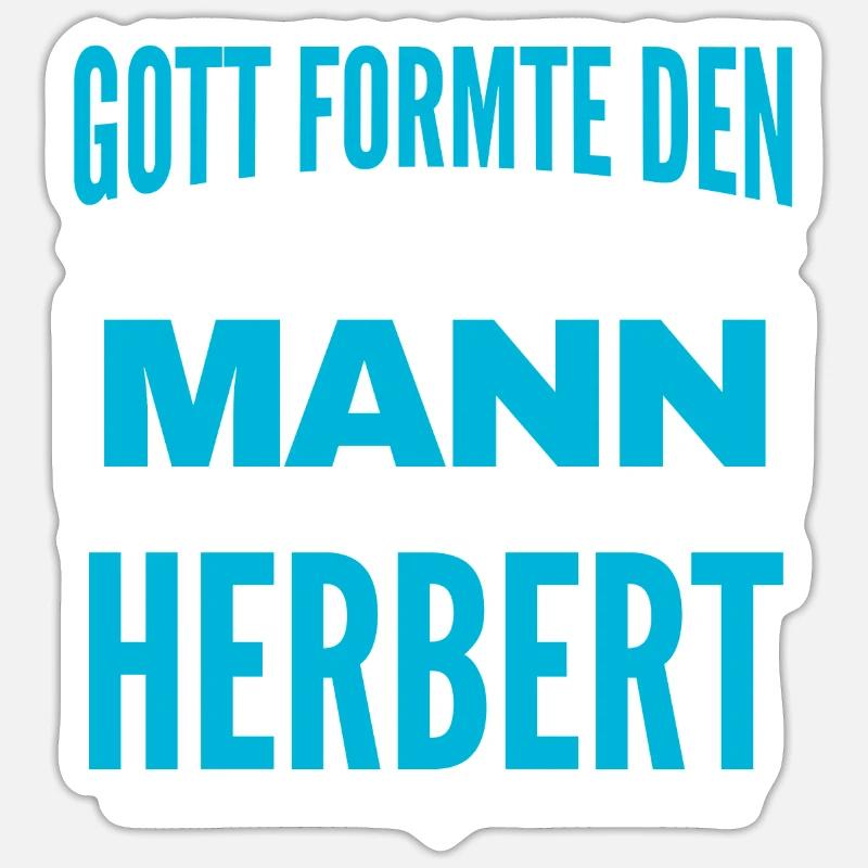 Herbert Name Design - Sticker Größe S (10 x 10 cm) - Mattweiß
