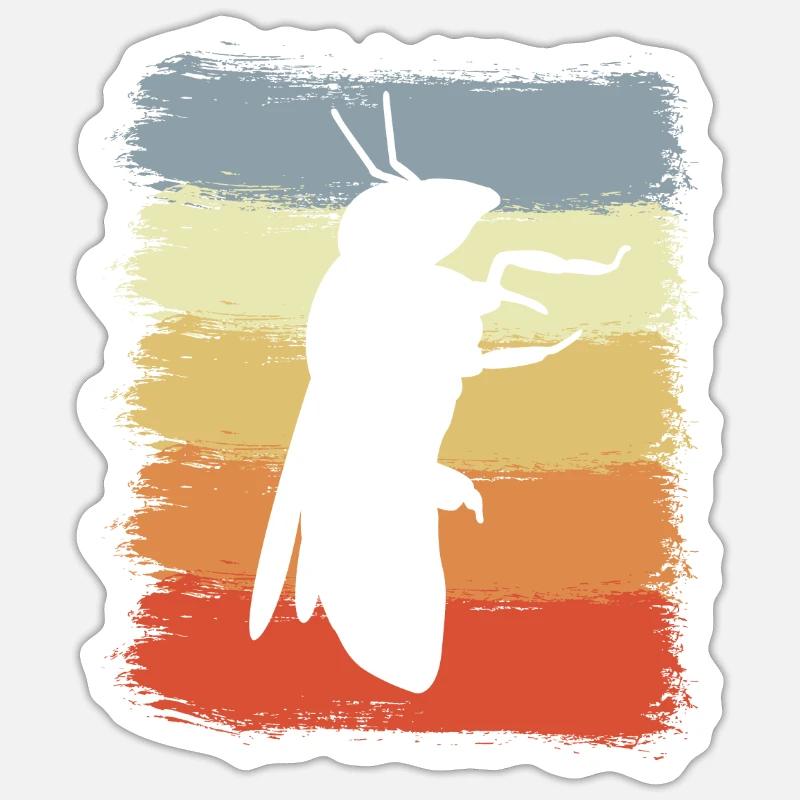 Retro honey bee Sticker size S (10 x 10 cm)