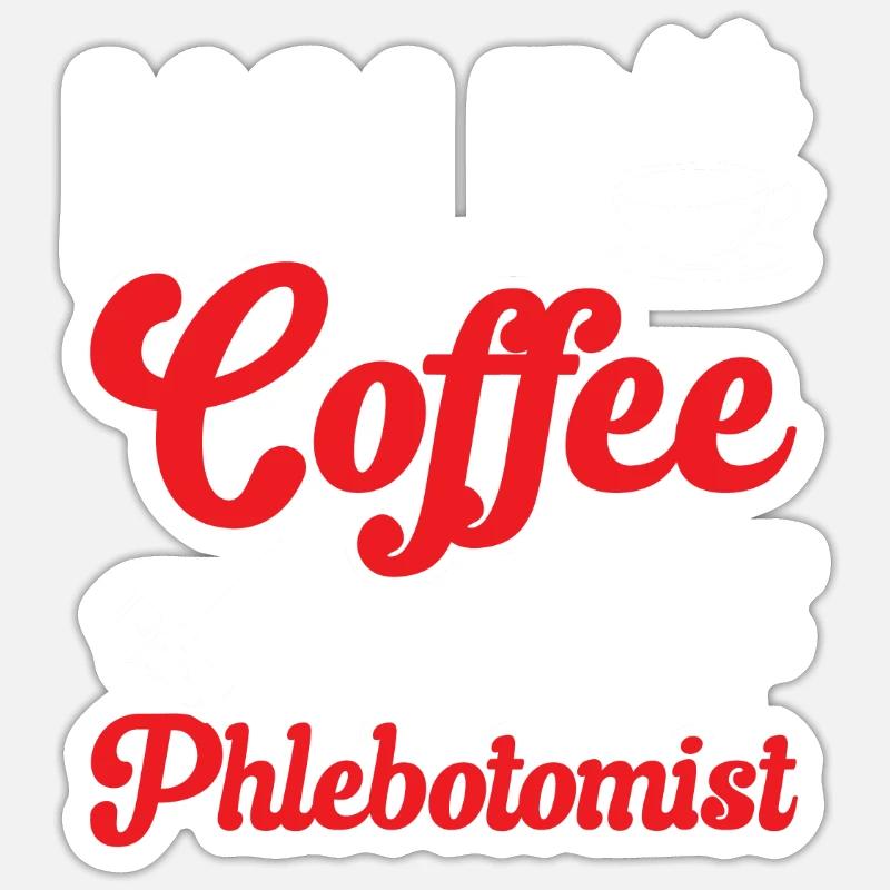 Phlebotomie Blutabnahme Blut Krankenschwester - Sticker Größe S (10 x 10 cm) - Mattweiß