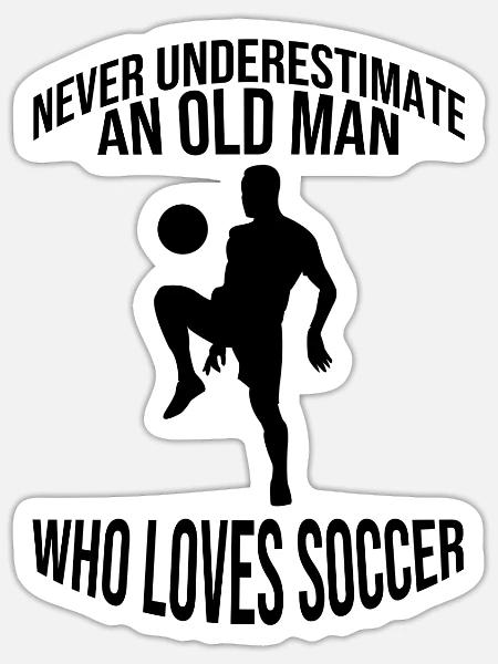 Fußballspieler Fußballmannschaft Fußballdesign - Sticker Größe S (10 x 10 cm) - Mattweiß