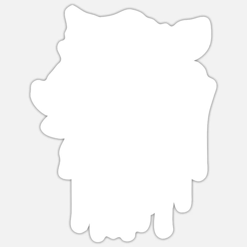 Red Rose Goth Cool - Sticker size S (10 x 10 cm) - white matte