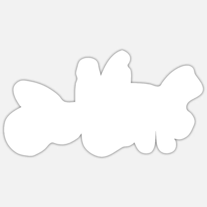 Conception de calèche et de calèche - Sticker taille S (10 x 10 cm) - blanc mat