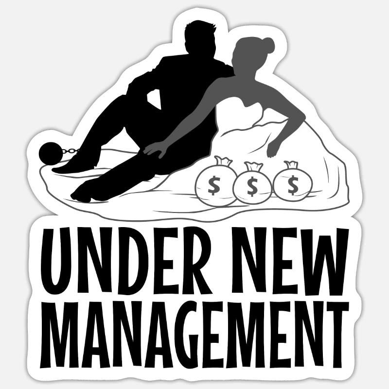 Sous une nouvelle direction - Sticker taille S (10 x 10 cm) - blanc mat