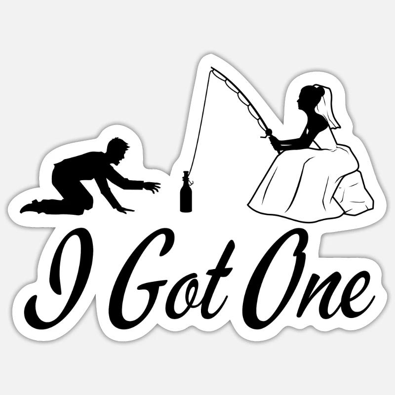I Got One Braut - Sticker Größe S (10 x 10 cm) - Mattweiß