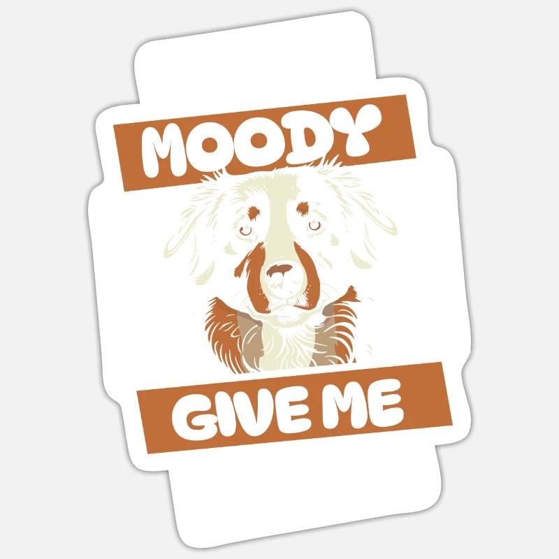 Bouvier bernois drôle - Sticker taille S (10 x 10 cm) - blanc mat