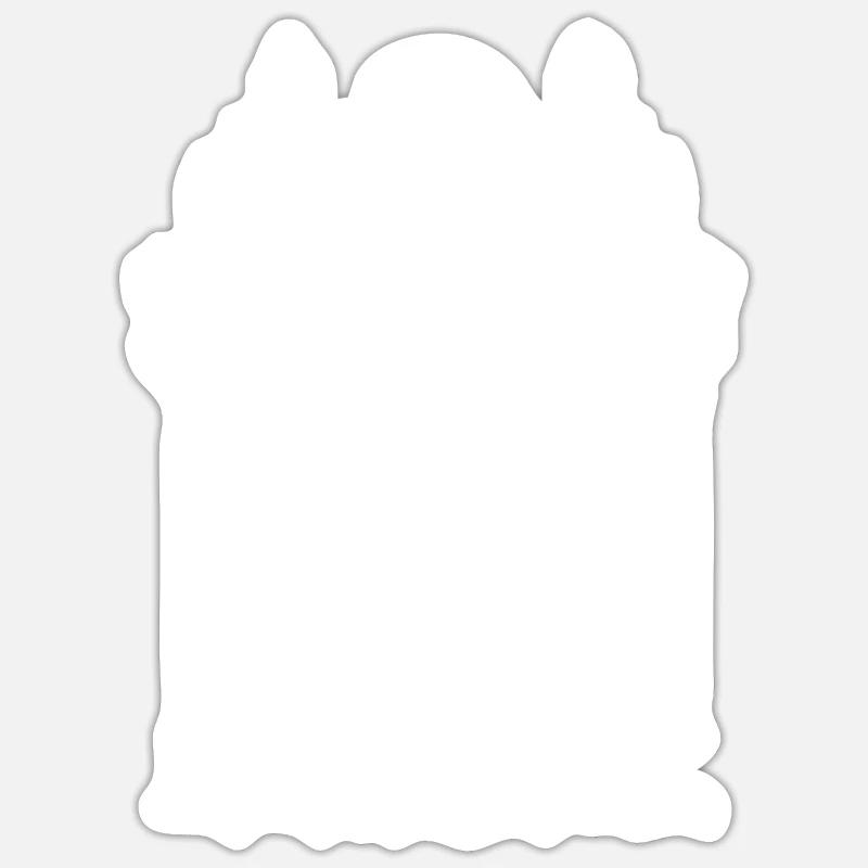 Cheminée gothique - Sticker taille S (10 x 10 cm) - blanc mat