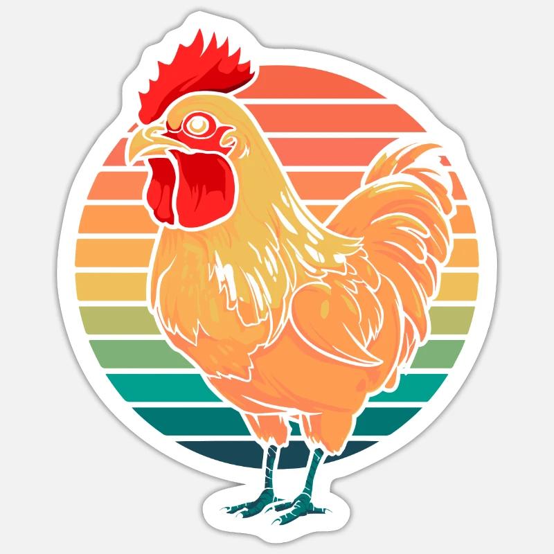 Chicken Hen - Sticker size S (10 x 10 cm) - white matte