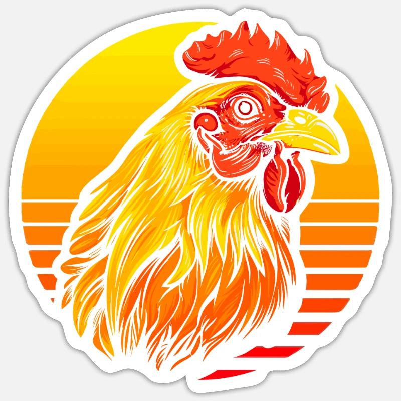 Chicken Hen - Sticker size S (10 x 10 cm) - white matte