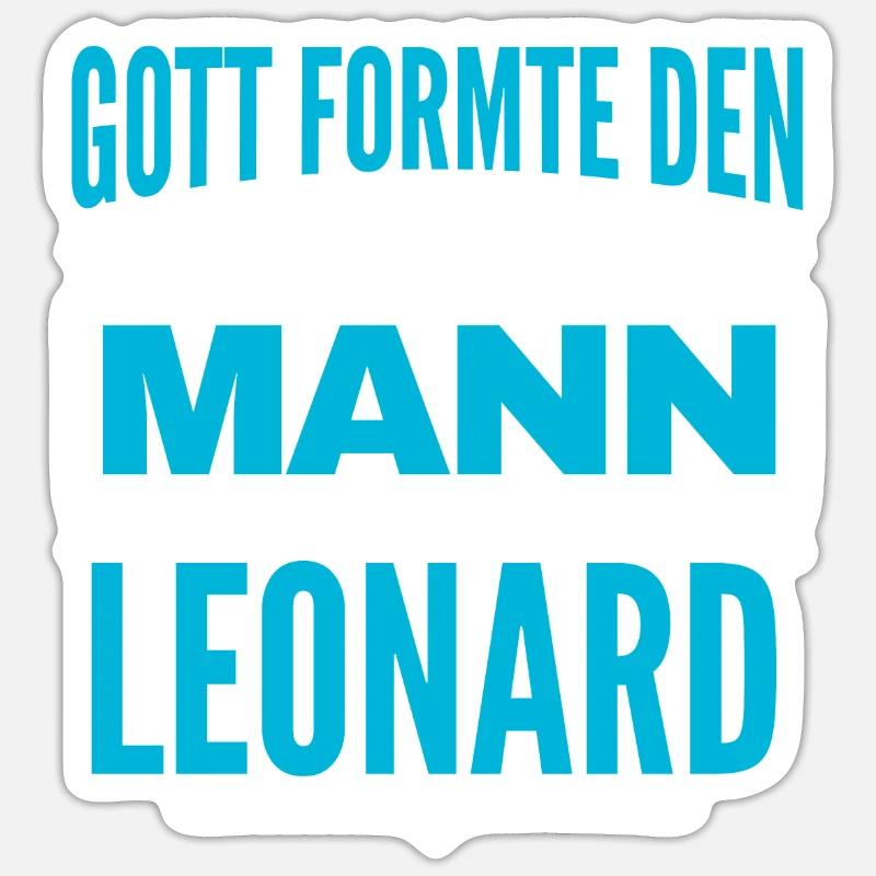 Leonard Name Design Sticker Größe S (10 x 10 cm)