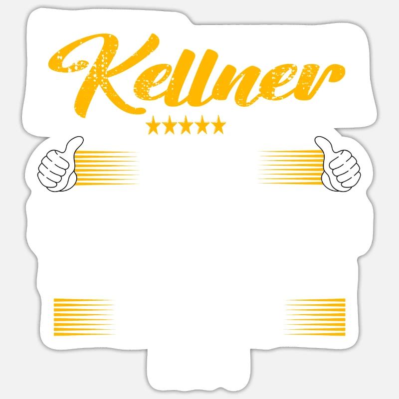 Kellner Weil Superheld kein offizieller Beruf ist - Sticker Größe S (10 x 10 cm) - Mattweiß
