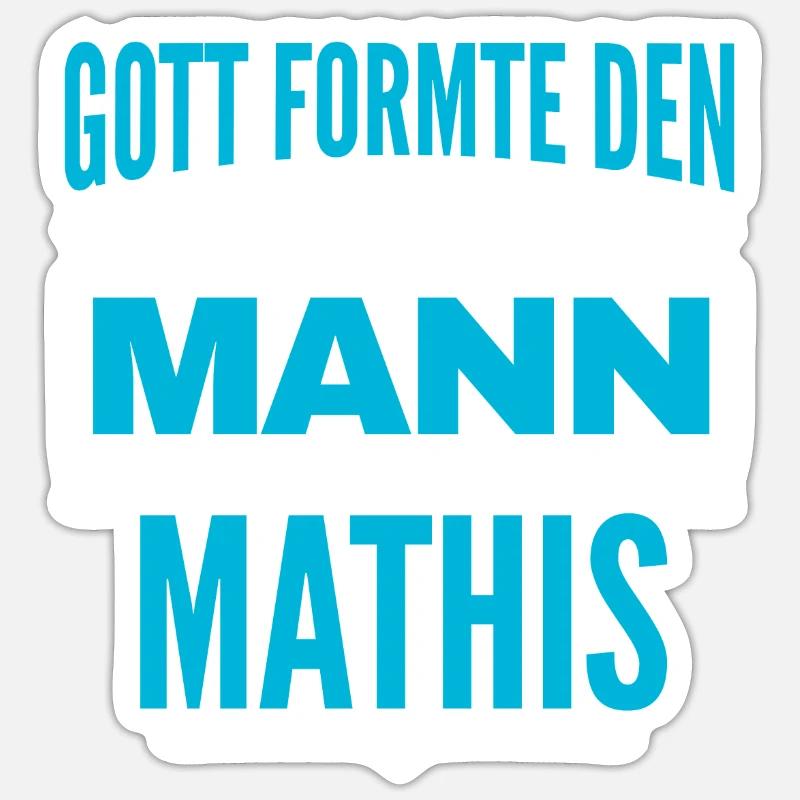 Mathis Name Design Sticker Größe S (10 x 10 cm)