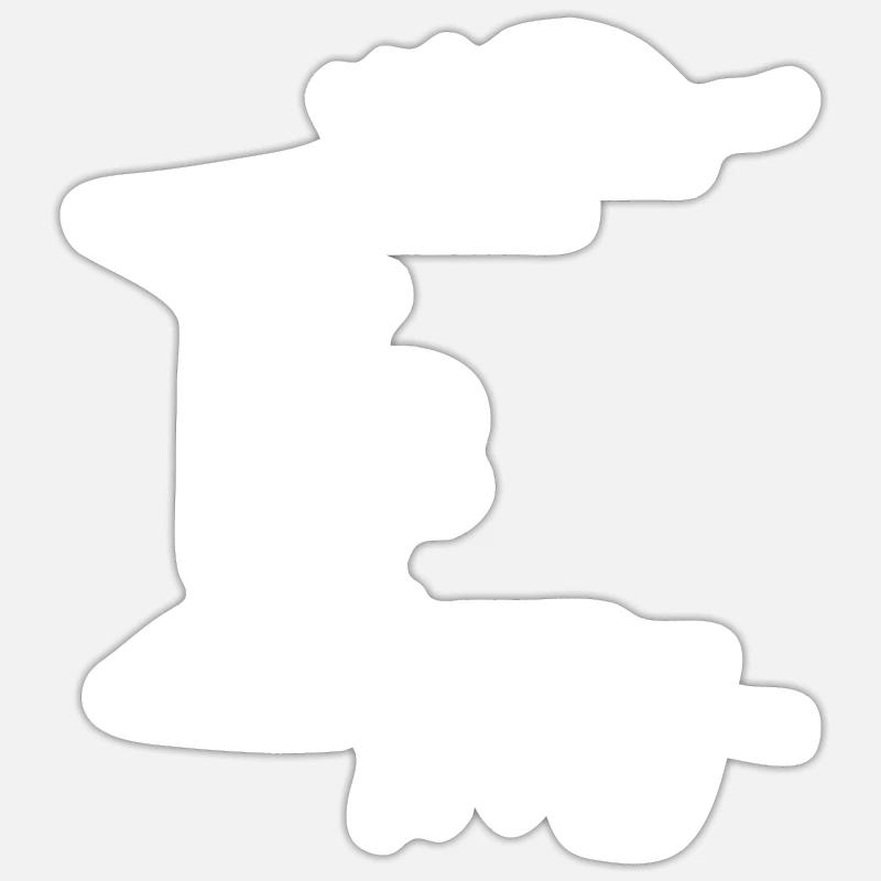 Katze - Sticker Größe S (10 x 10 cm) - Mattweiß