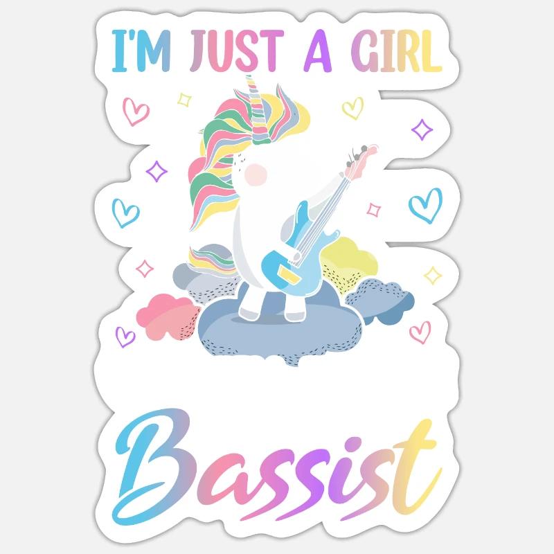Guitariste - Sticker taille S (10 x 10 cm) - blanc mat