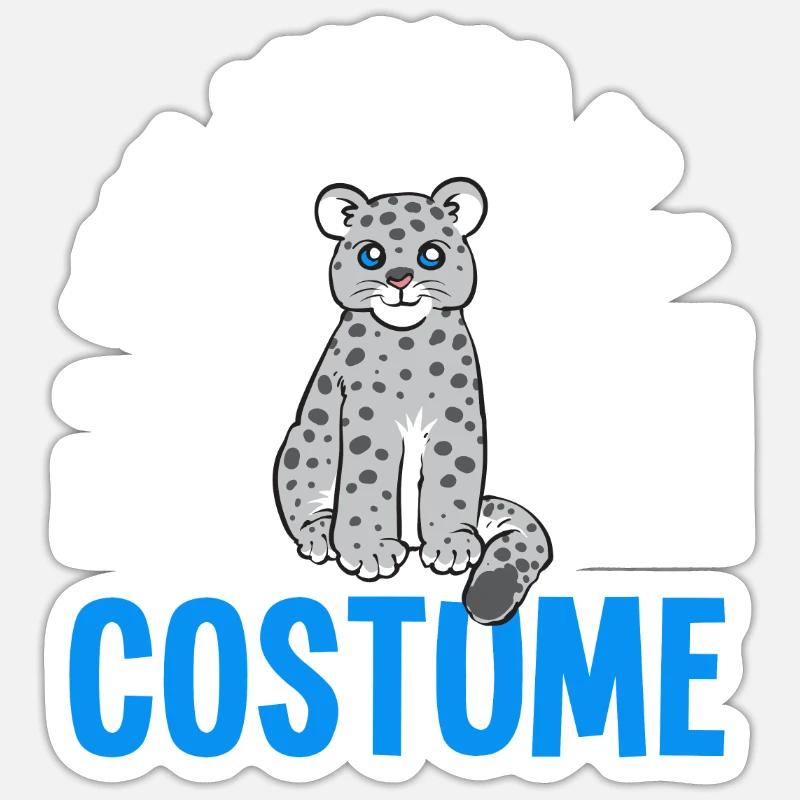 Snow leopard Sticker size S (10 x 10 cm)