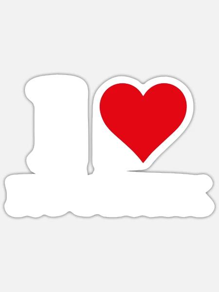 Ich liebe Roubaix Geschenktourismus - Sticker Größe S (10 x 10 cm) - Mattweiß