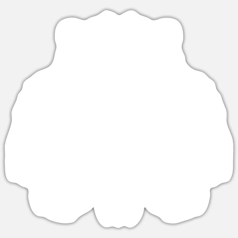 Bear Brown Bear Face - Sticker size S (10 x 10 cm) - white matte
