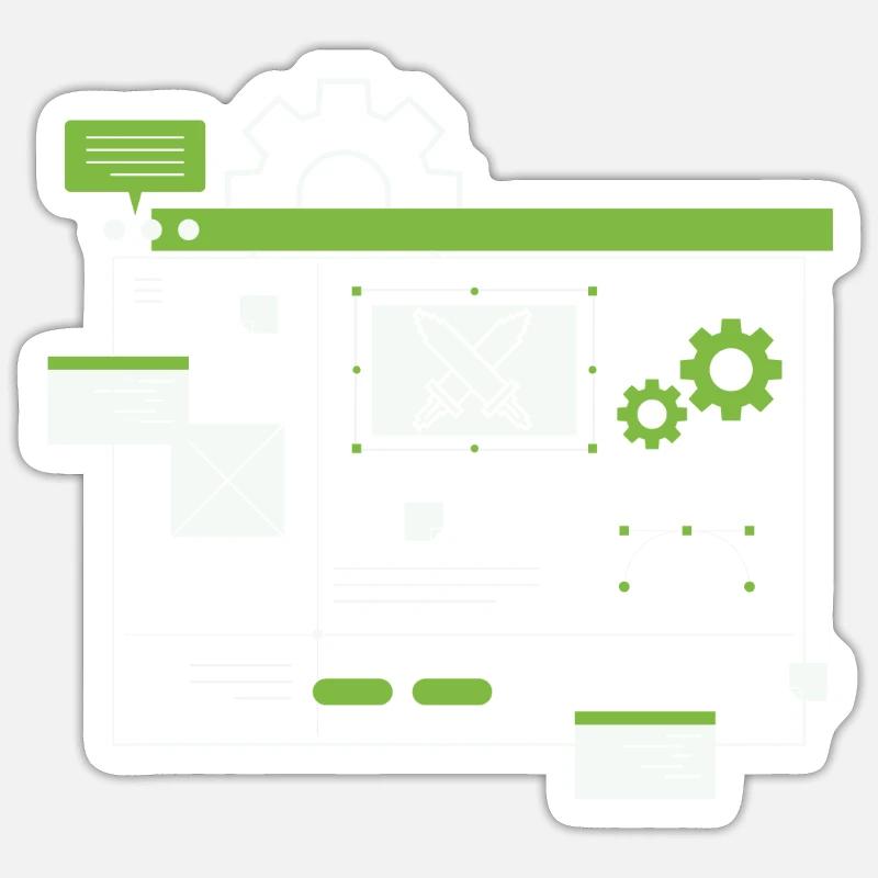 Entwickler Coder Programmierer - Sticker Größe S (10 x 10 cm) - Mattweiß